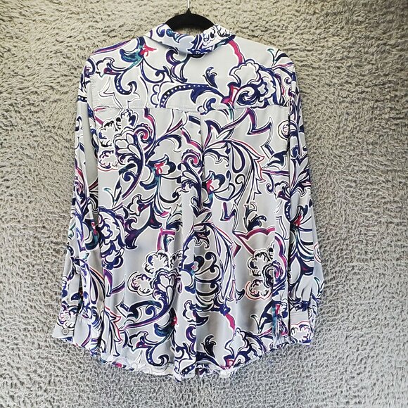 Chicos Top Womens Size 3 US 16/18 XL Multicolor Button-Down Floral Blouse - Picture 10 of 11